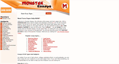 Desktop Screenshot of monsteressays.com